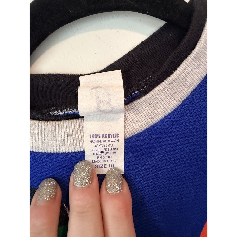 Vintage Childrens Soccer Graphic Tshirt Long Sleeve Sideline Size 10 Made In USA - Picture 4 of 5